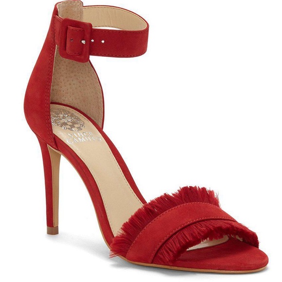 Vince Camuto Shoes - Vince Camuto suede and fringe ankle strap sandal